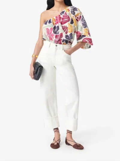 Vanessa Bruno Floral Glisa Long Sleeve Blouse In White Multi