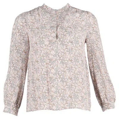 Pre-owned Vanessa Bruno Floral Print Blouse In Multicolor Silk