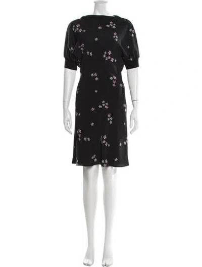 Pre-owned Vanessa Bruno Floral Print Knee-length Dress In White