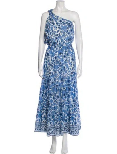 Pre-owned Vanessa Bruno Floral Print Long Dress In Blue