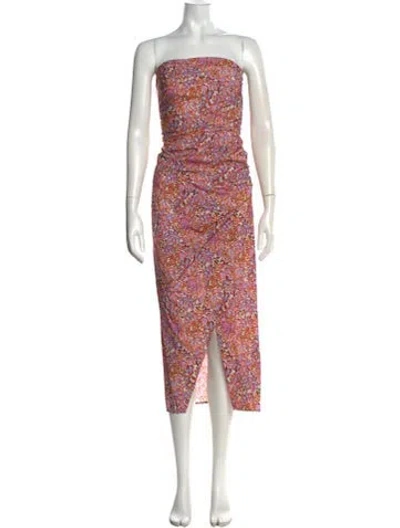 Pre-owned Vanessa Bruno Floral Print Midi Length Dress In Multi