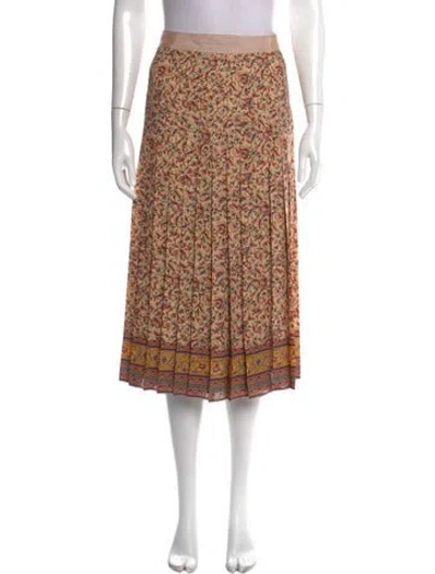 Pre-owned Vanessa Bruno Floral Print Midi Length Skirt In Green