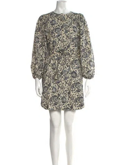Pre-owned Vanessa Bruno Floral Print Mini Dress In Neutral
