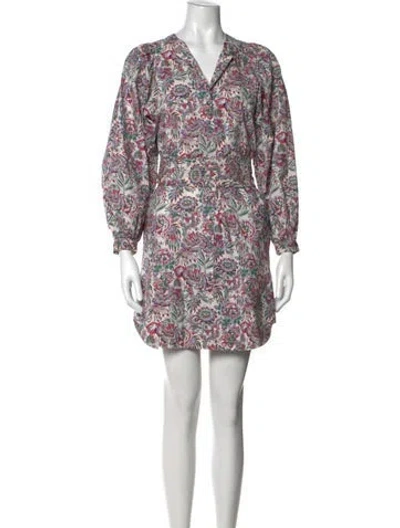 Pre-owned Vanessa Bruno Floral Print Mini Dress In Neutral