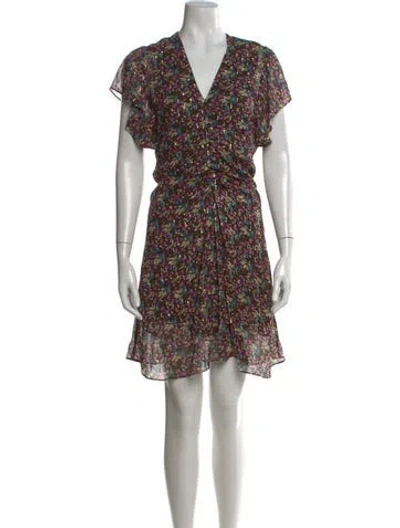 Pre-owned Vanessa Bruno Floral Print Mini Dress In Yellow