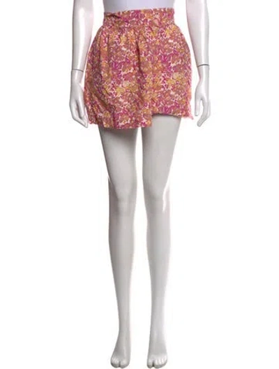 Pre-owned Vanessa Bruno Floral Print Mini Shorts In Pink
