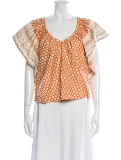 Pre-owned Vanessa Bruno Floral Print V-neck Blouse In Multi