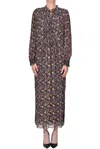 Vanessa Bruno Flower Print Crepè Dress In Multi