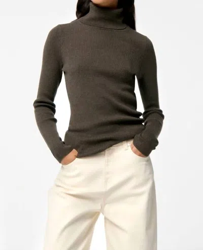Vanessa Bruno Fontenille Turtleneck Sweater In Kaki In Brown