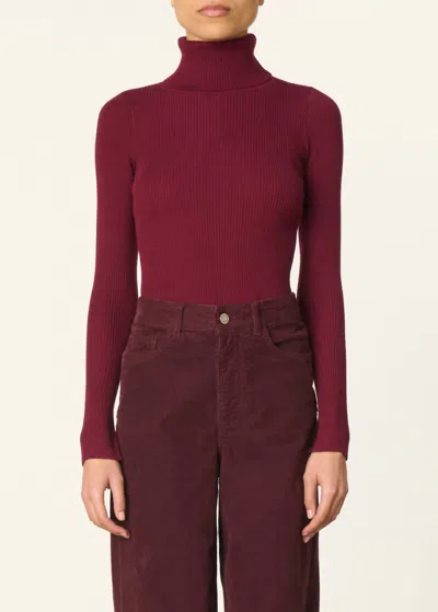 Vanessa Bruno Fontinelle Knit Top In Burgundy