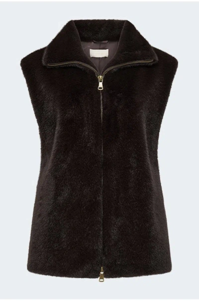 Vanessa Bruno Furo Sleeveless Jacket In Brun