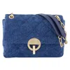 Vanessa Bruno Nano Moon Quilted Chain Shoulder Bag In Blue