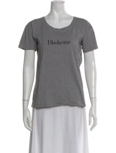 Pre-owned Vanessa Bruno Graphic Print Crew Neck T-shirt In Gray