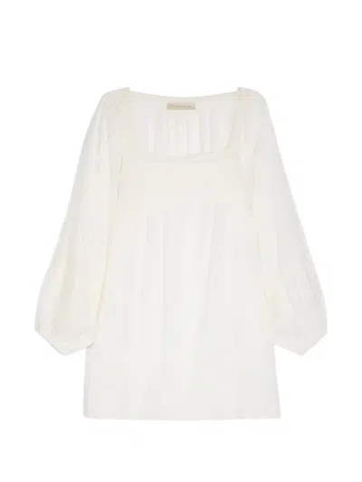 Vanessa Bruno Graziella Lace-trim Mini Dress In White