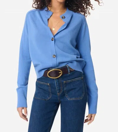 Vanessa Bruno Gretel Soft Merino Wool Cardigan In Bleuet In Multi