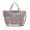 Vanessa Bruno Petit Cabas Tote In Grey Linen And Sequins In Grey