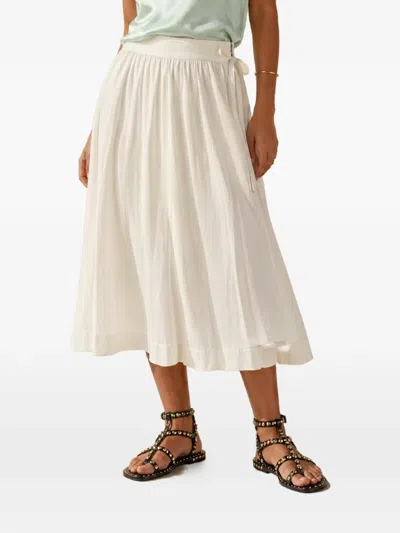 Vanessa Bruno Guillaume Tie-waist Midi Skirt In White