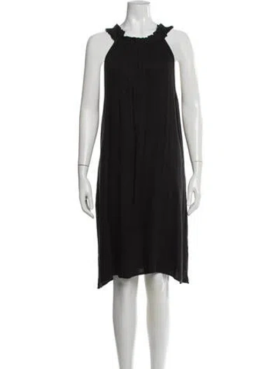 Pre-owned Vanessa Bruno Halterneck Knee-length Dress In Black