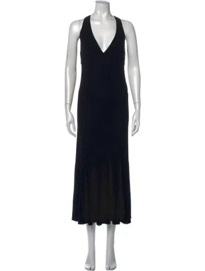 Pre-owned Vanessa Bruno Halterneck Long Dress In Blue