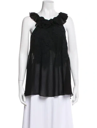 Pre-owned Vanessa Bruno Halterneck Sleeveless Blouse In Black