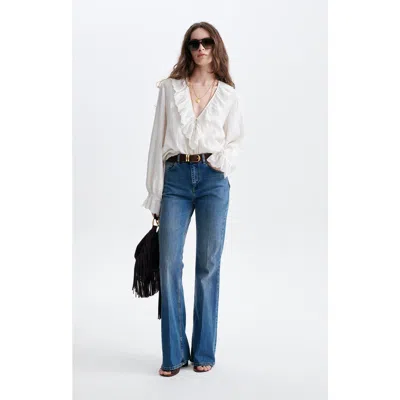 Vanessa Bruno Helea V-neck Ruffled Blouse In White