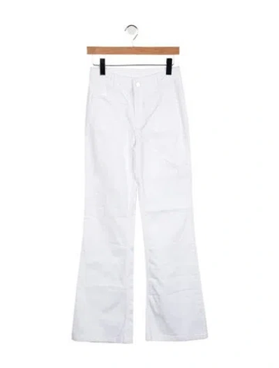 Pre-owned Vanessa Bruno High-rise Flared Jeans In White