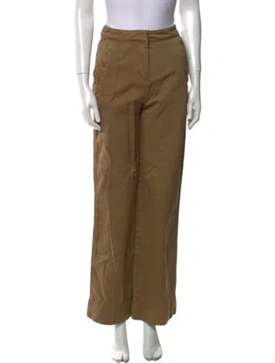 Pre-owned Vanessa Bruno High-rise Wide Leg Jeans In Brown