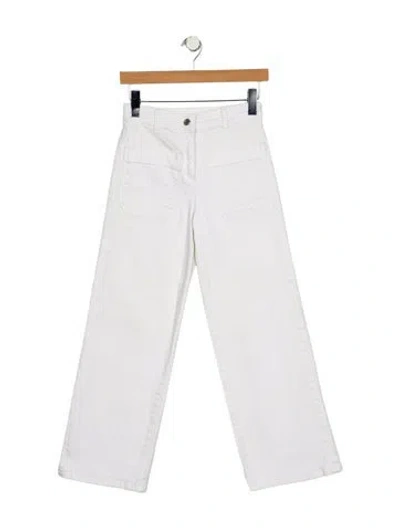 Pre-owned Vanessa Bruno High-rise Wide Leg Jeans In White