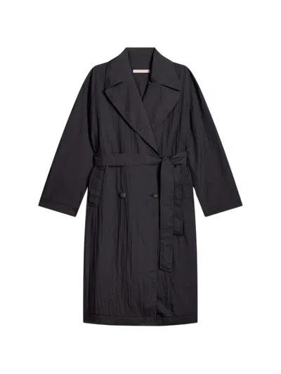 Vanessa Bruno Hippolyte Textured-finish Trench Coat In Black
