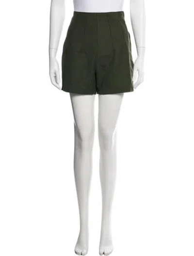 Pre-owned Vanessa Bruno Houndstooth Print Mini Shorts In Green