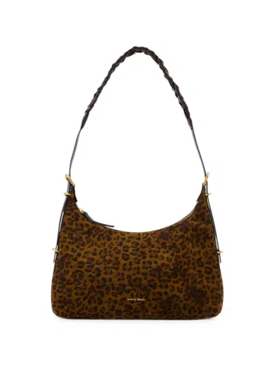 Vanessa Bruno Jess Leopard-print Shoulder Bag In Brown