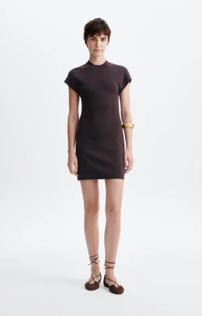 Vanessa Bruno Knit Dress In Burgundy