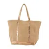 Vanessa Bruno L Zippe Shopper Bag - Linen - Pink In Brown