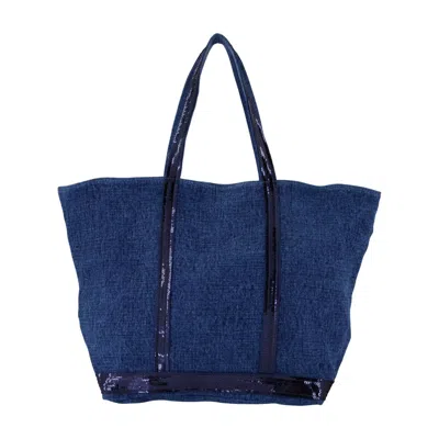 Vanessa Bruno L Zippe Shopper Bag 亚麻蓝色 In 蓝色的