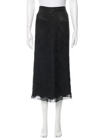 Pre-owned Vanessa Bruno Lace Pattern Long Skirt W/ Tags In Blue