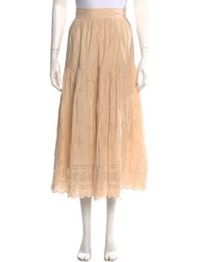 Pre-owned Vanessa Bruno Lace Pattern Long Skirt W/ Tags In Neutral