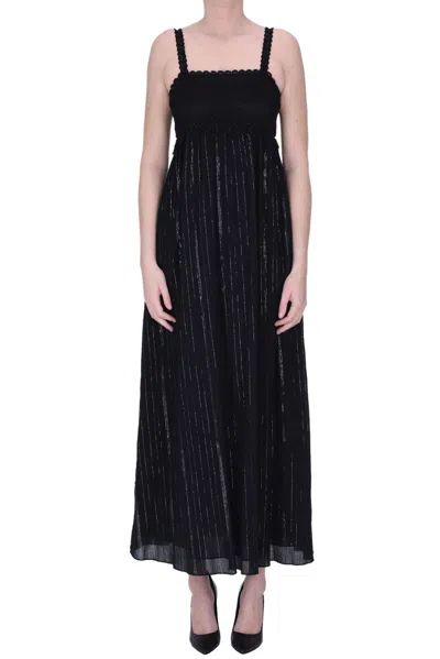 Vanessa Bruno Lace Top Dress In Black