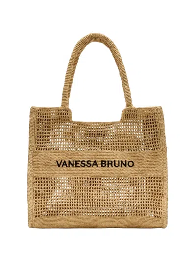 Vanessa Bruno Large Logo-detail Tote Bag In Brown