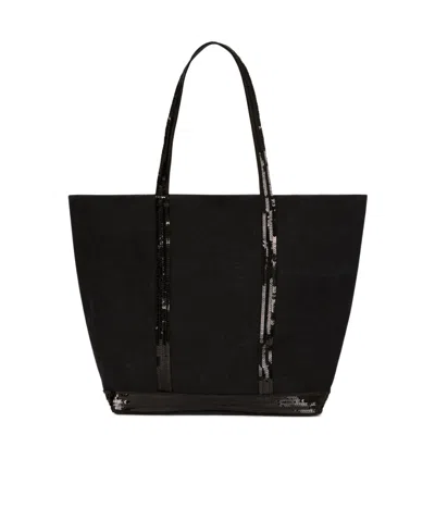 Vanessa Bruno Large Zipper Shoulder Bag In Black