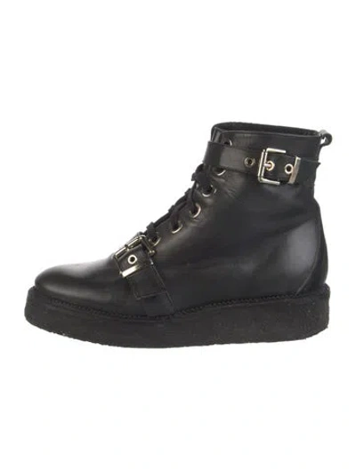 Pre-owned Vanessa Bruno Leather Combat Boots In Blue