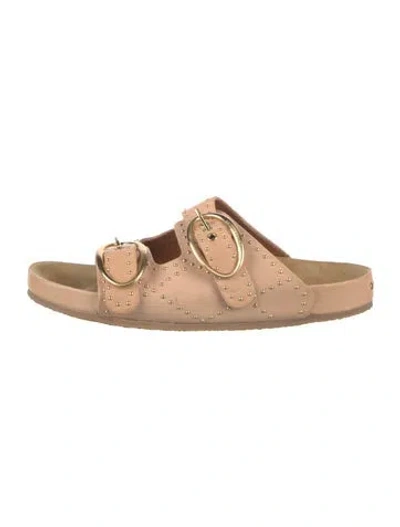Pre-owned Vanessa Bruno Leather Slides In Neutrals