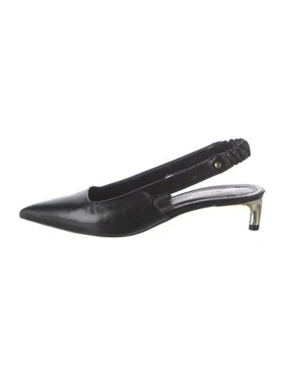 Pre-owned Vanessa Bruno Leather Slingback Pumps In Black