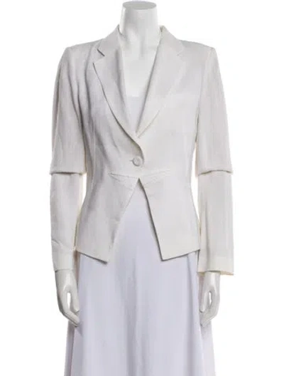 Pre-owned Vanessa Bruno Linen Blazer In White