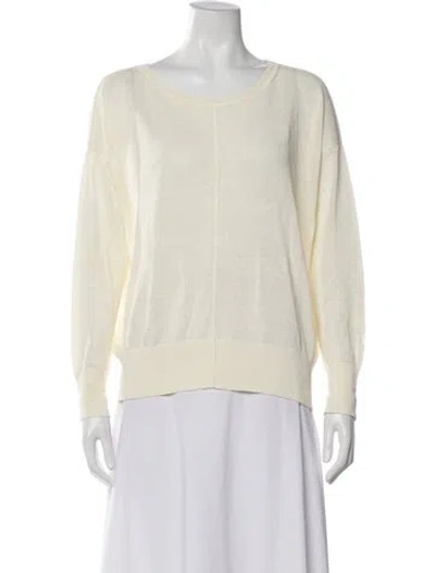 Pre-owned Vanessa Bruno Linen Crew Neck Sweater In Yellow