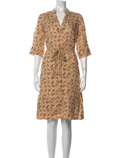 Pre-owned Vanessa Bruno Linen Knee-length Dress In Black