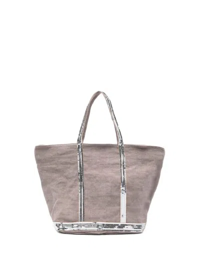 Vanessa Bruno Linen Large Cabas Tote In Sand