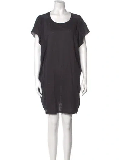 Pre-owned Vanessa Bruno Linen Mini Dress In Gray