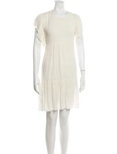 Pre-owned Vanessa Bruno Linen Mini Dress In White