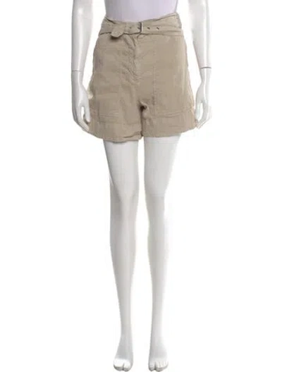 Pre-owned Vanessa Bruno Linen Mini Shorts In Brown