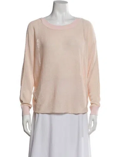 Pre-owned Vanessa Bruno Linen Scoop Neck Sweater In Pink